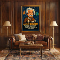 Einstein Relativity Vintage Science Poster