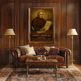 Saint Anselm Vintage Theological Art Cultural or Heritage Poster
