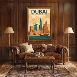 Dubai Poster Heritage Meets Innovation For Travel Lovers