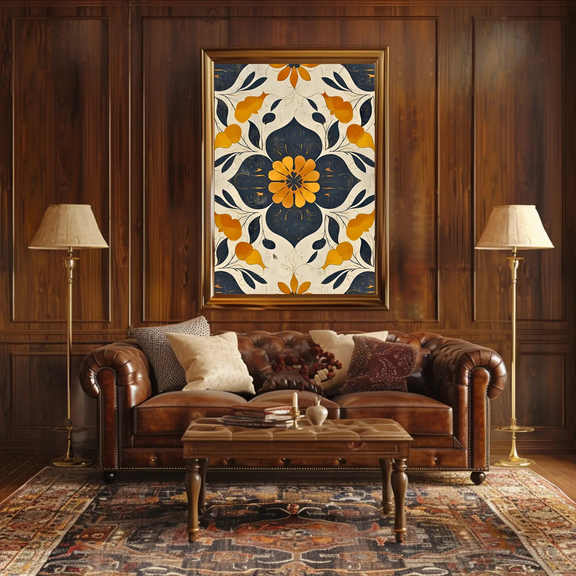 Elegant Abstract Floral Design: Artistic Poster