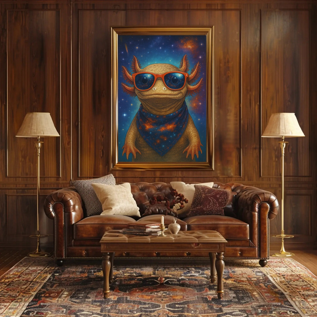 Cosmic Axolotl Adventure Poster