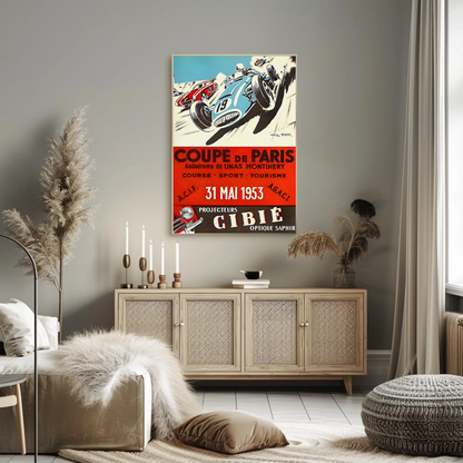 Coupe de Paris – 1953 Race Poster