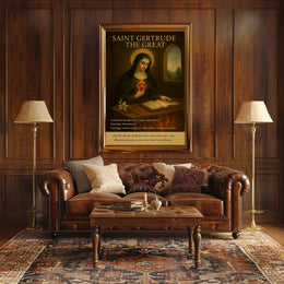 Saint Gertrude the Great Religious Heritage Poster