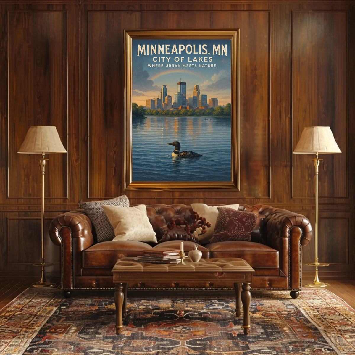Minneapolis City of Lakes Poster