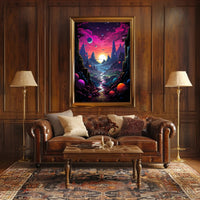 Cosmic Landscape Fantasy Poster PosterGoat