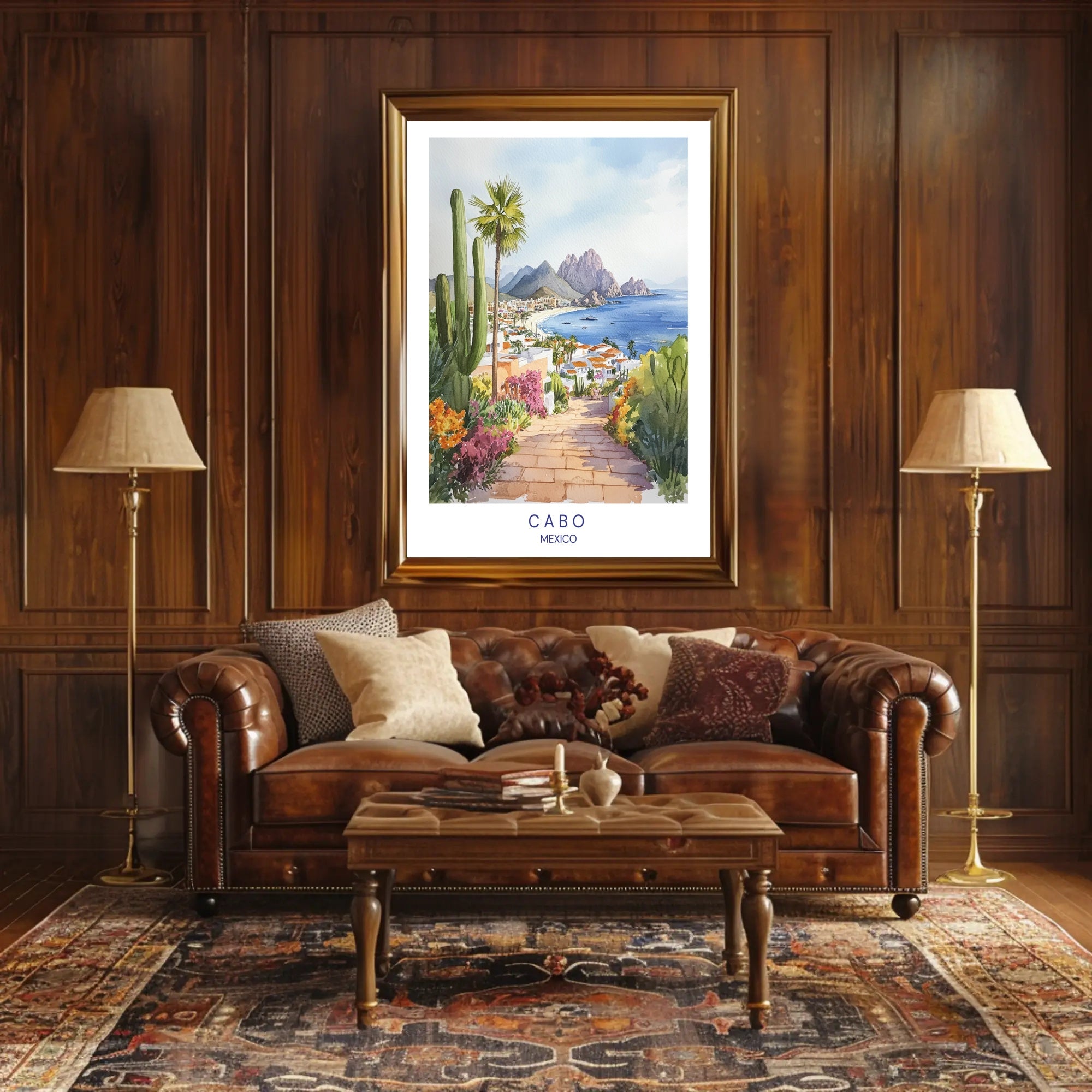 Cabo San Lucas Coastal Scene Travel Poster PosterGoat