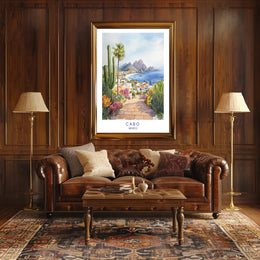 Cabo San Lucas Coastal Scene Travel Poster PosterGoat
