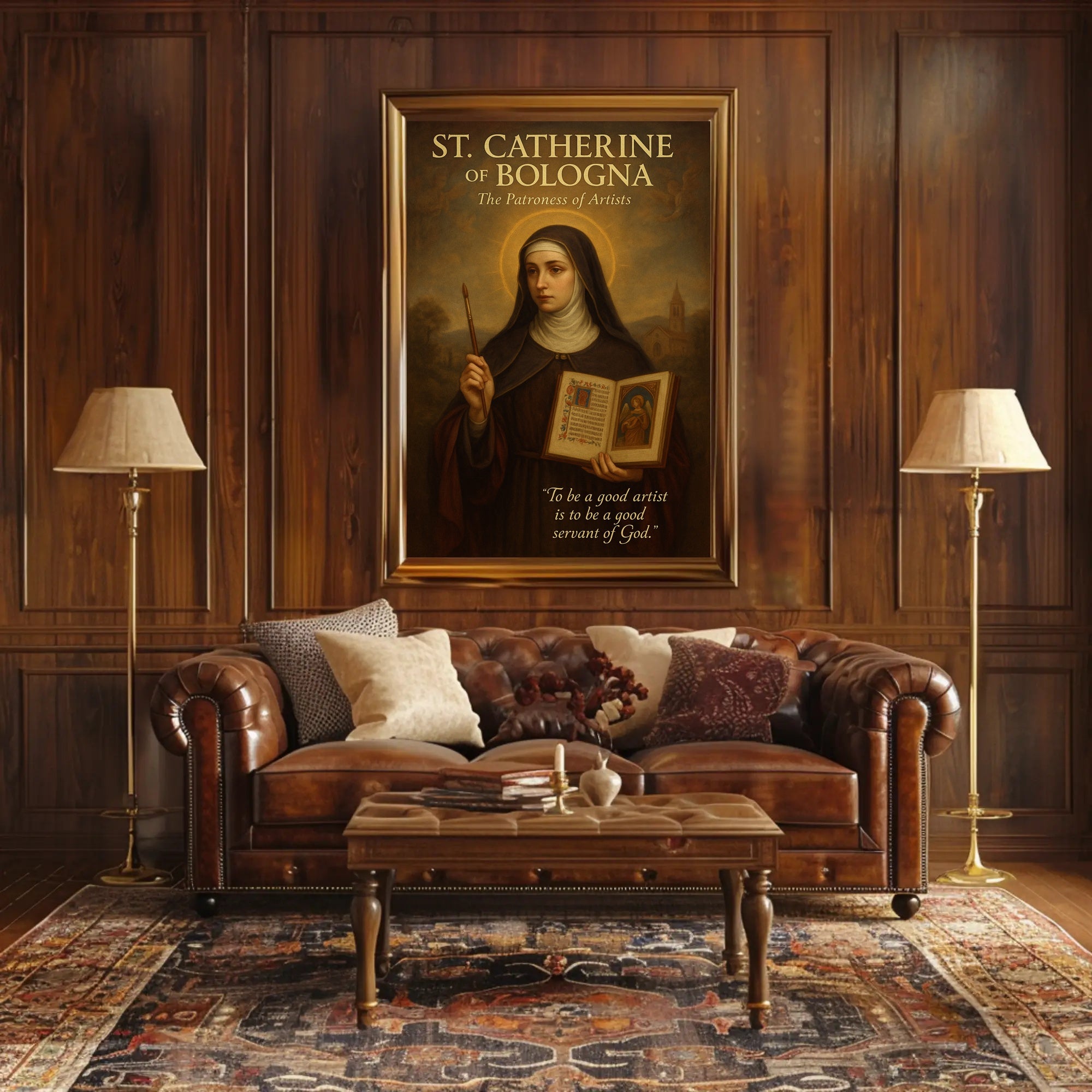 St. Catherine Of Bologna The Patroness Poster