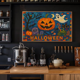 Halloween Mosaic Gothic Collectors Poster