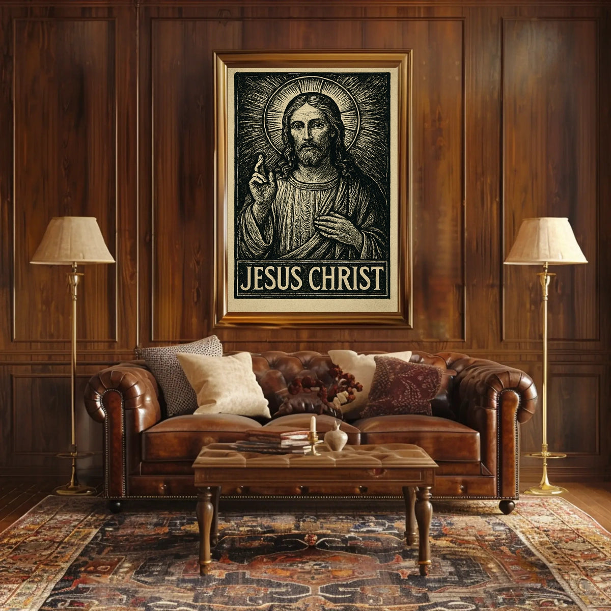 Jesus Christ Iconic Religious Figure Poster