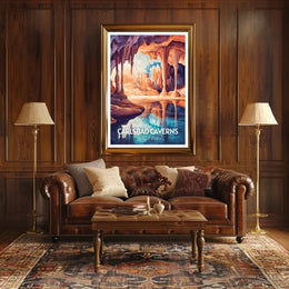 Carlsbad Caverns Travel Poster Vintage Wall Art