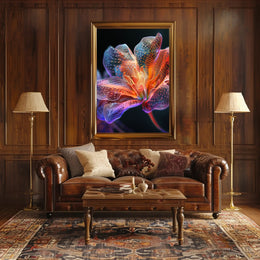 Vibrant Floral Illumination Poster PosterGoat