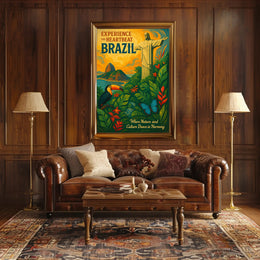 Experience The Heartbeat Of Brazil Poster
