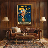 Albert Einstein Relativity Vintage Science Curious Poster