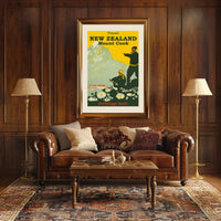 Mount Cook Adventure Exploration New Zealand Travel Poster