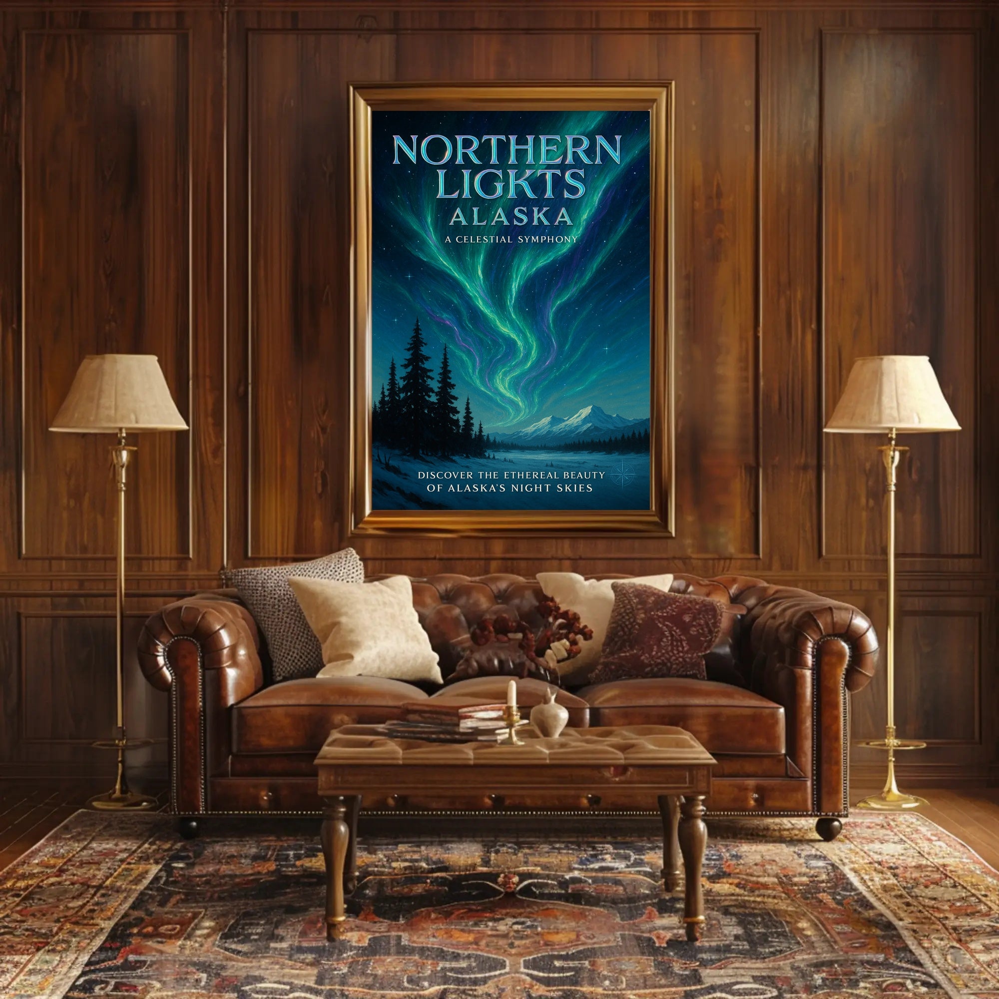Northern Lights Alaska Poster PosterGoat