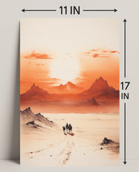 Desert Journey At Sunset Poster