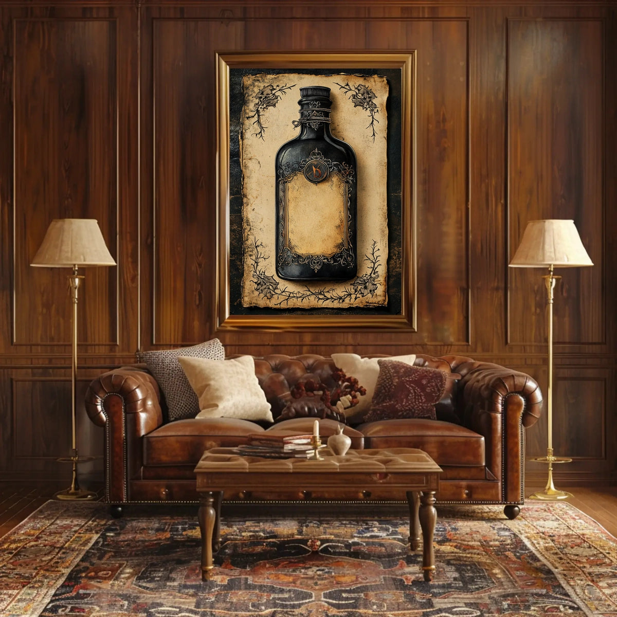 Vintage Ornate Bottle Fine Art Heritage Poster