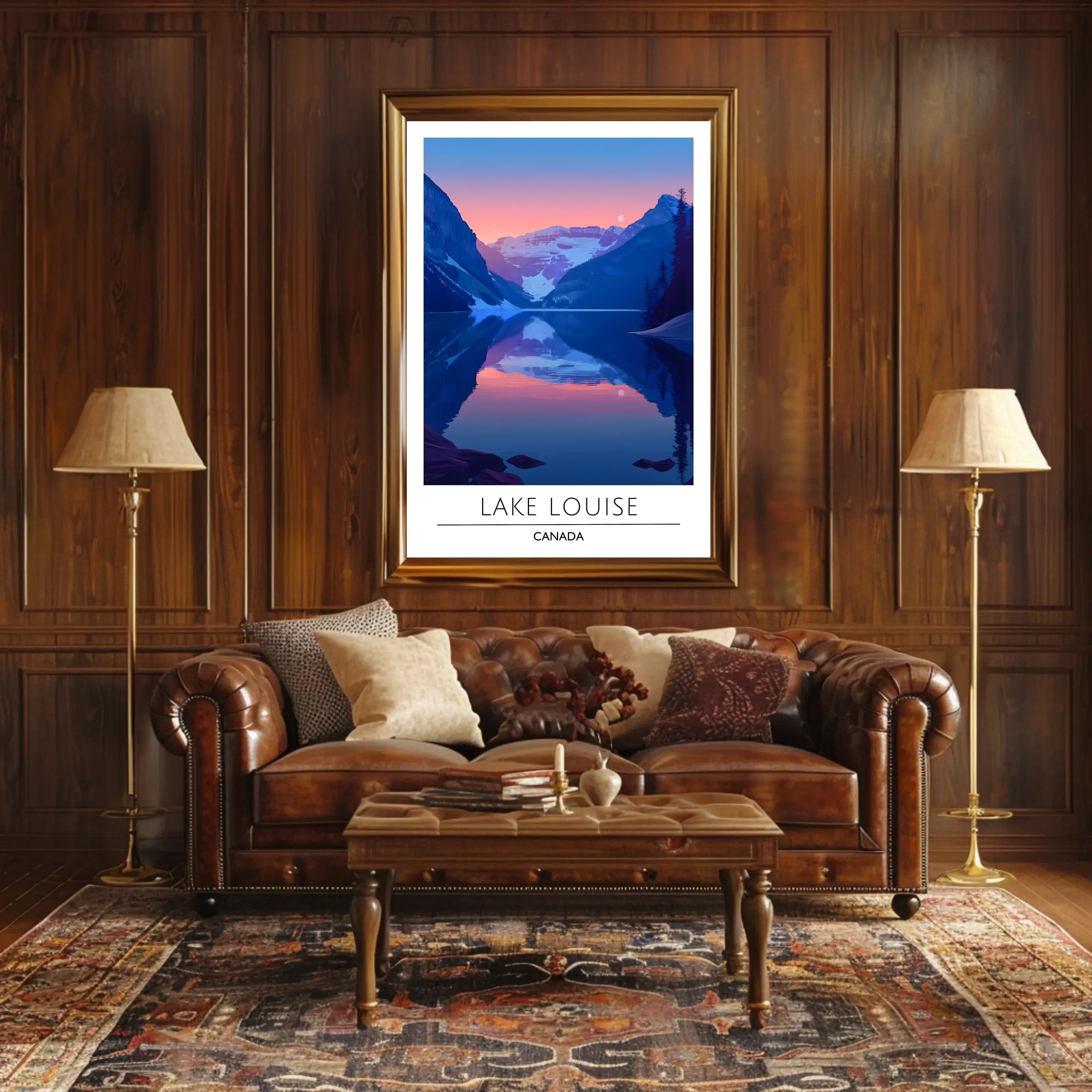 Lake Louise Tranquility Travel Art Poster