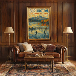 Burlington Lake Champlain Lights Poster