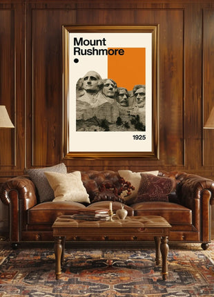 Mount Rushmore Landmark Art Print: Historical or Presidential Poster