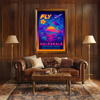Fly to Haleakalā Wall Art Print