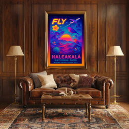 Fly to Haleakalā Wall Art Print