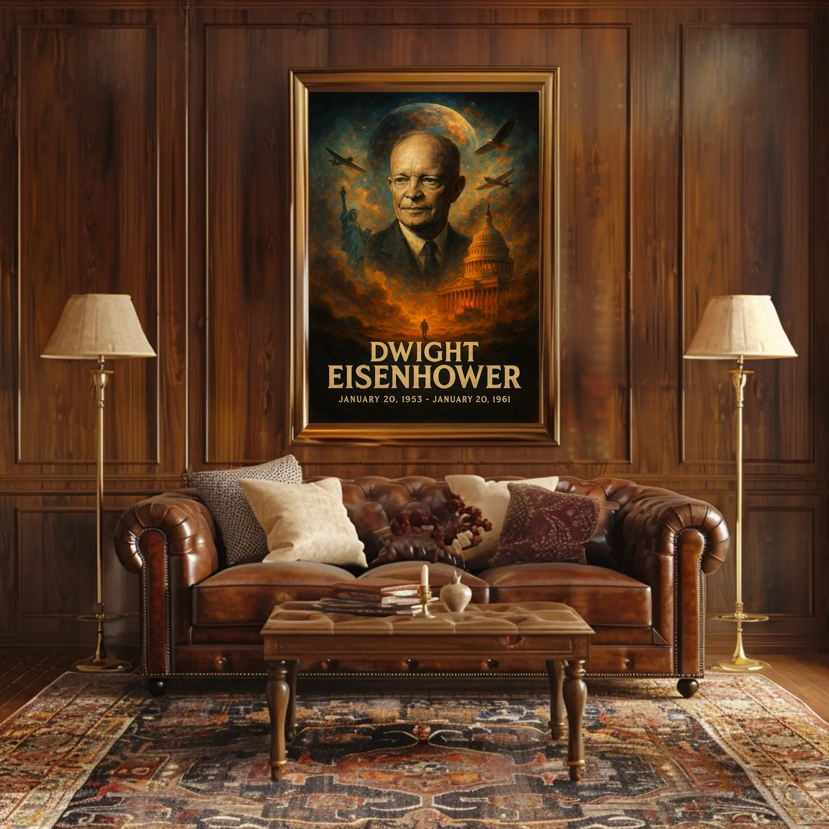 Dwight Eisenhower Vintage Art Deco Collector Poster