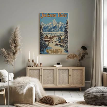 Jackson Hole Wyoming Vintage Poster - Wild West