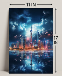 Reflections Of A Modern Skyline Modern Poster
