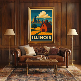 Illinois Landscape Poster