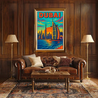 Dubai Skyline Illustration Poster
