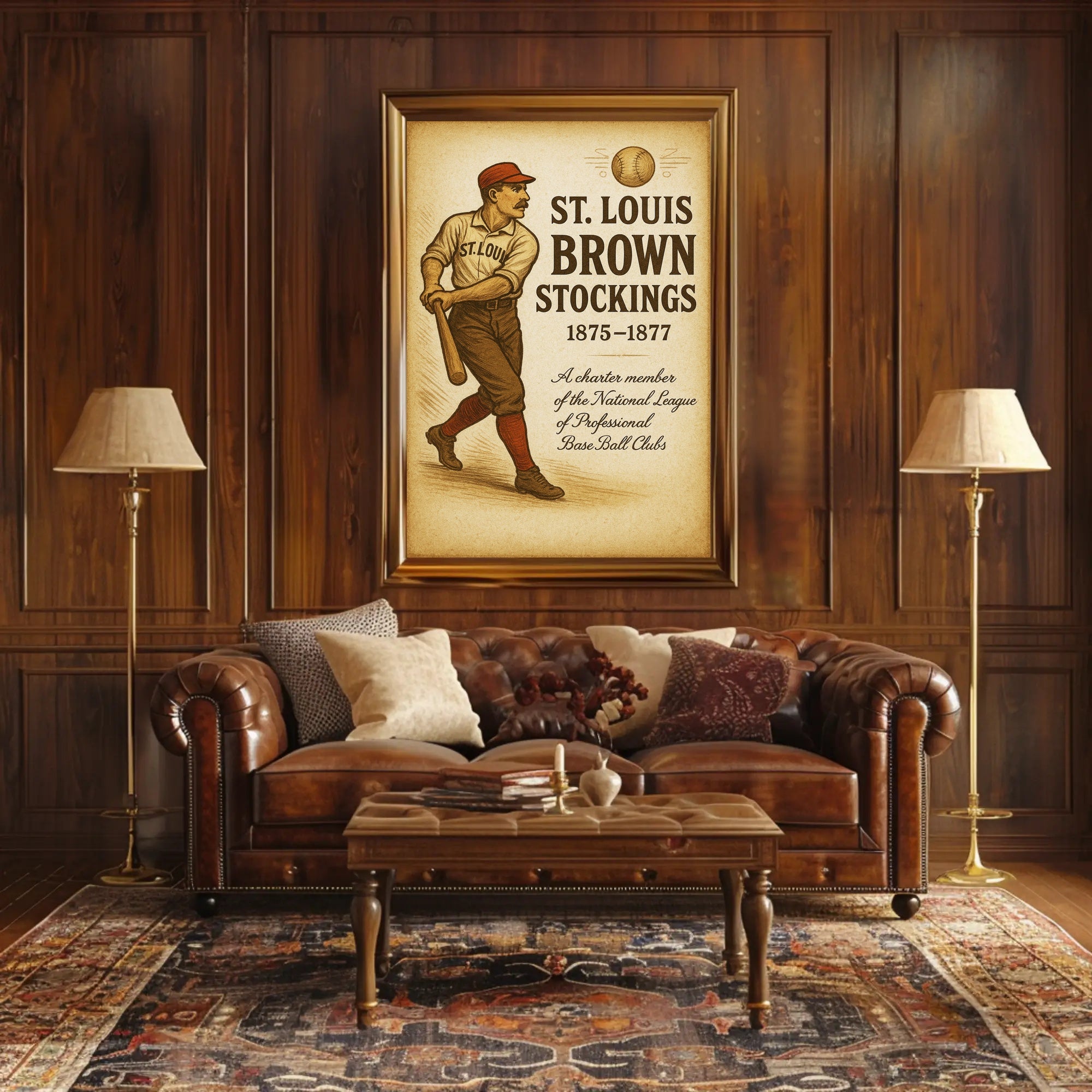 St. Louis Brown Stockings 18751877 Poster PosterGoat