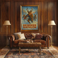 Reindeer Biathlon Fantasy Sports Adventure Poster