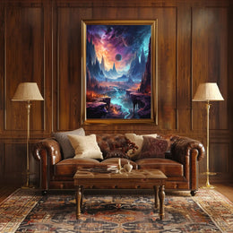 Fantastical Cosmic Journey Futuristic Sci-Fi Poster