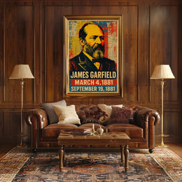 James A. Garfield 20th President of the United States Street Art Mashup Poster