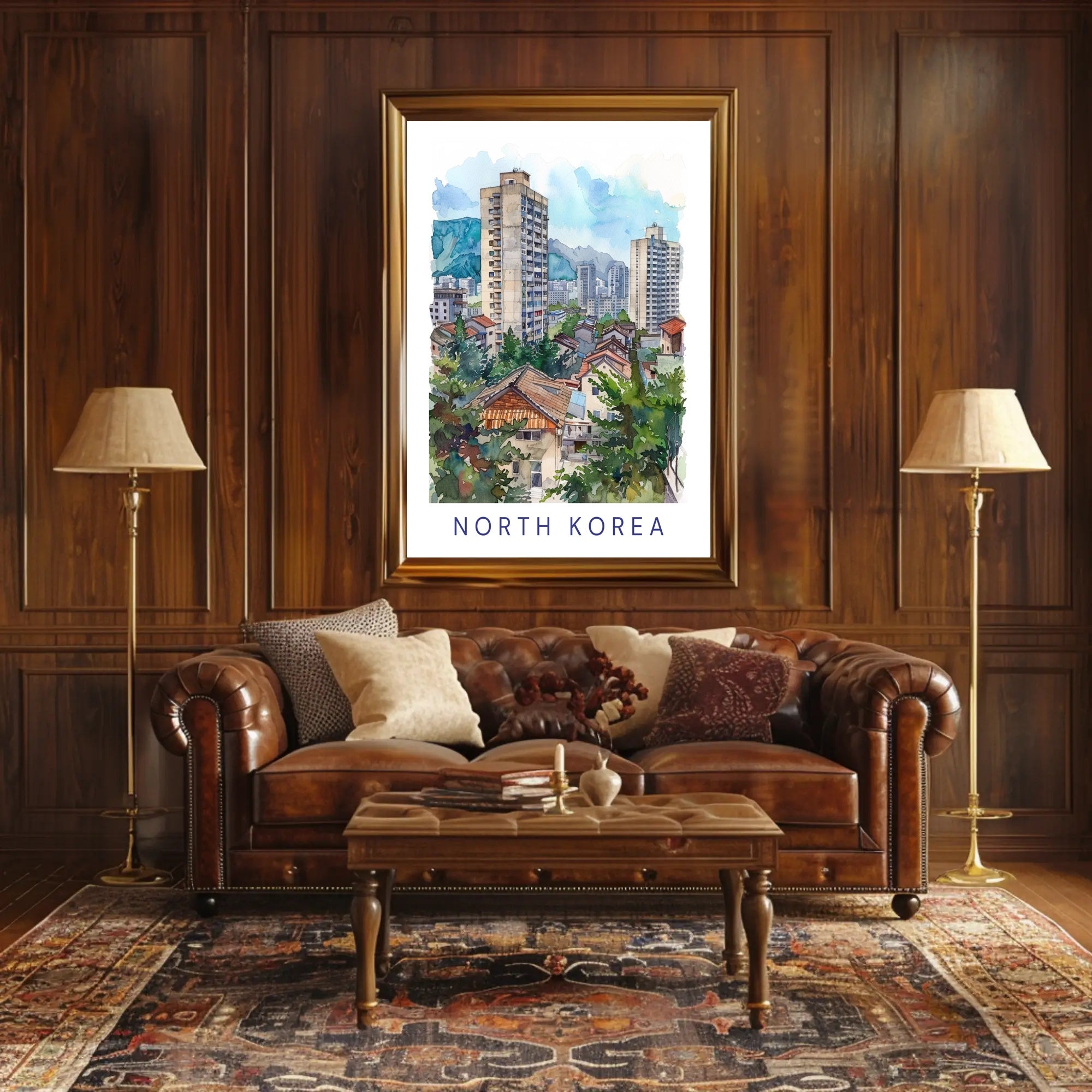 Urban Landscape of North Korea Poster PosterGoat