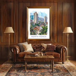 Urban Landscape of North Korea Poster PosterGoat