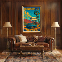 Henderson, Nevada Retro Travel Poster