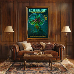 Lizard Majesty Frill-Necked Lizard Poster