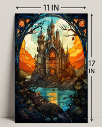 Enchanted Castle At Sunset Poster