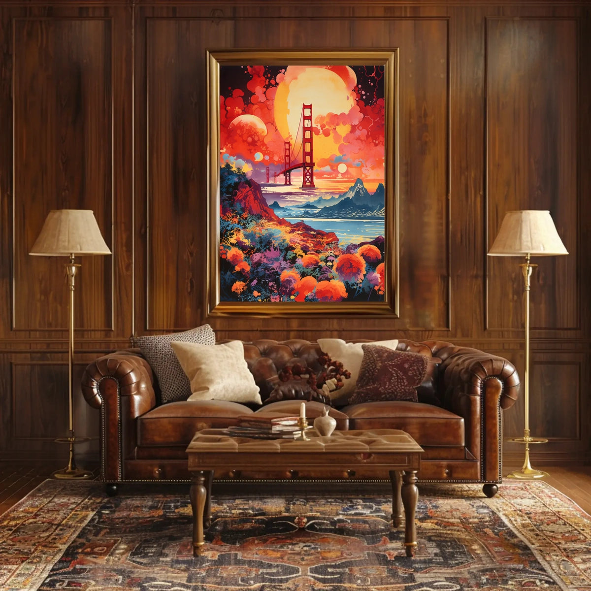 Golden Gate Bridge Dreamscape Surrealism Abstract or Artistic Poster