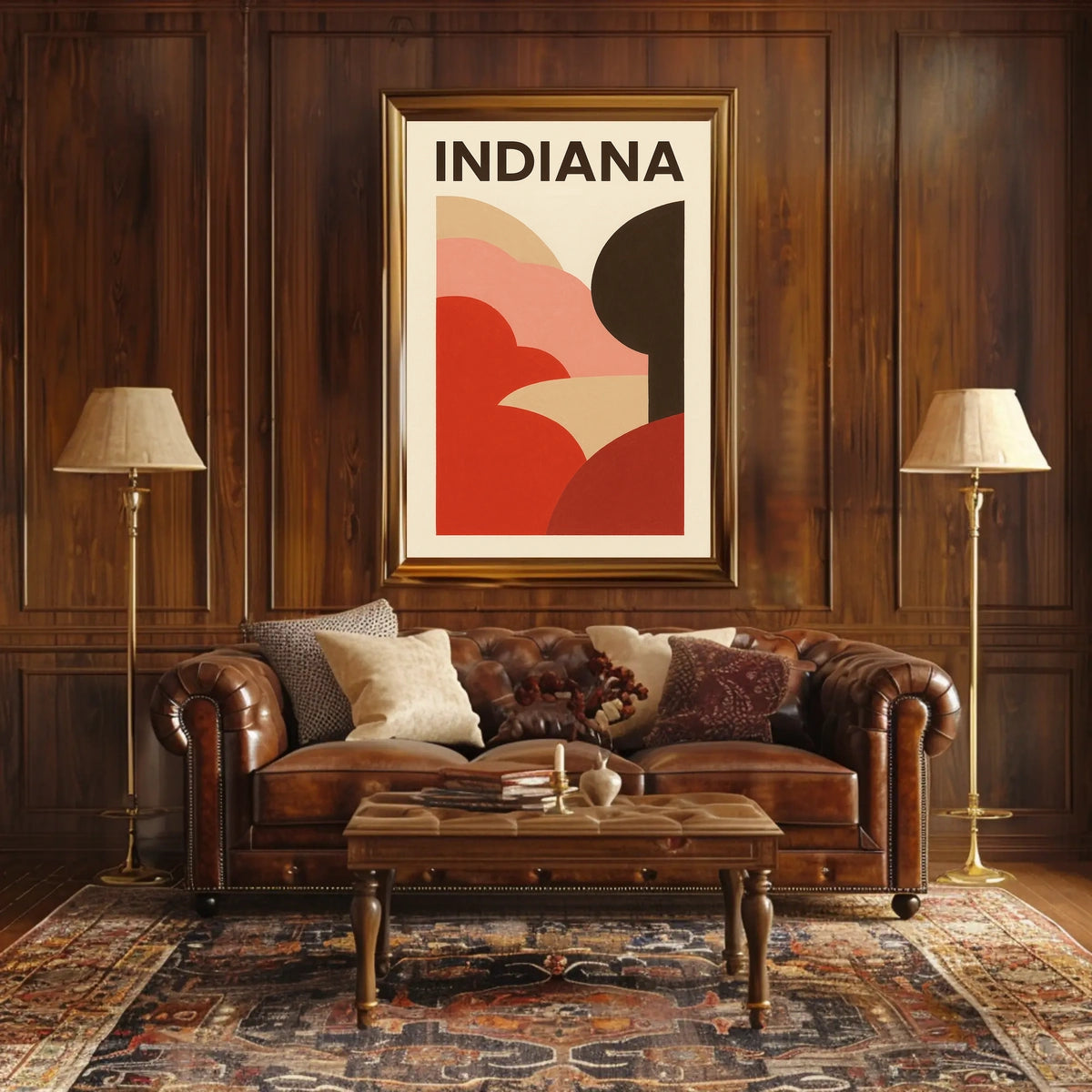 Indiana Abstract Landscape Poster