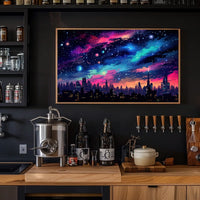 Cosmic Cityscape Poster