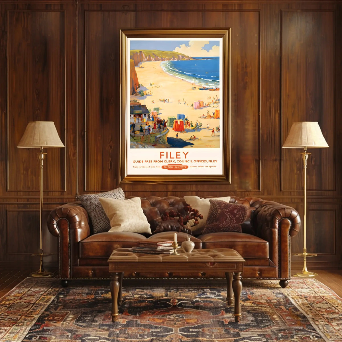 Filey Beach British Railways Poster