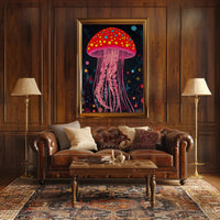 Jellyfish Poster Vibrant Dreamscape Wall Art