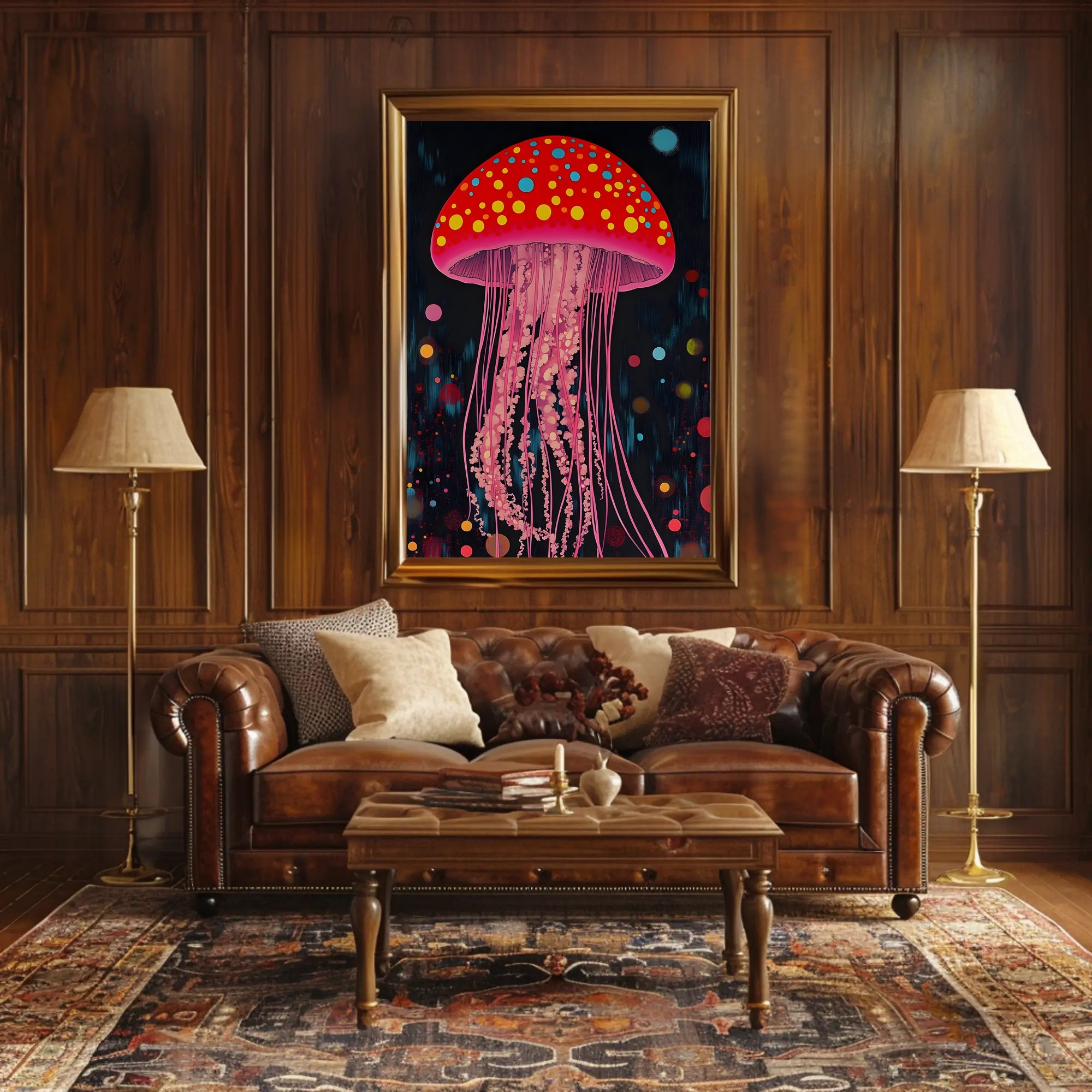 Jellyfish Poster Vibrant Dreamscape Wall Art