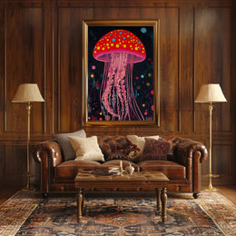 Jellyfish Poster Vibrant Dreamscape Wall Art