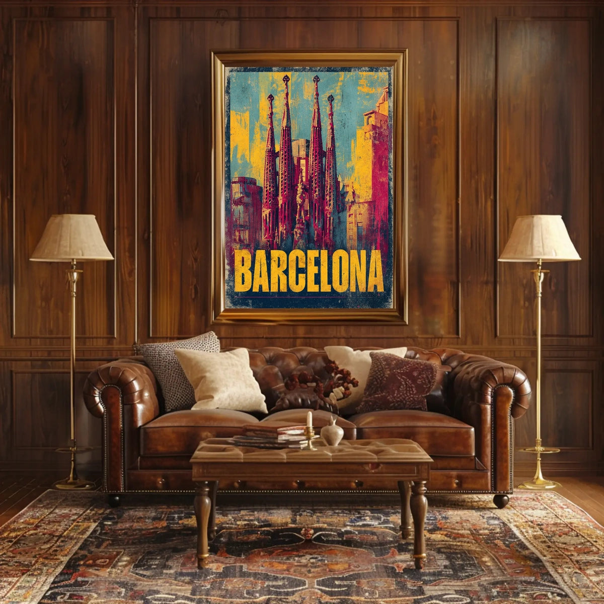 Barcelona Architectural Art Poster