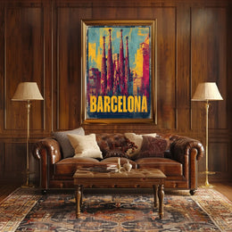 Barcelona Architectural Art Poster